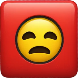 a black and red rectangle with a medium-sized yellow circle in the middle emoji