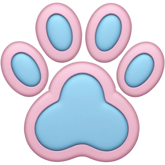 a pastel pawprint emoji