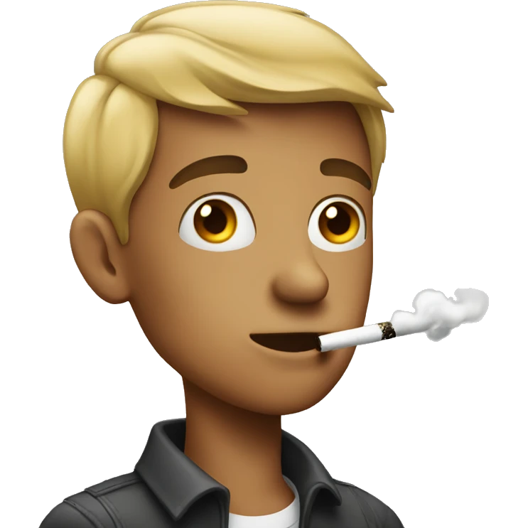 young Man smoking  emoji