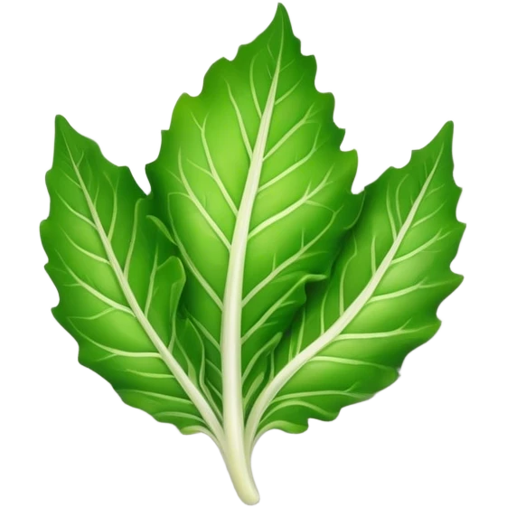 single salad leaf on a plate emoji