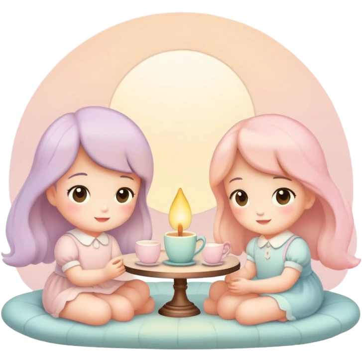 Warm pastels romantic vintage aesthetic  emoji