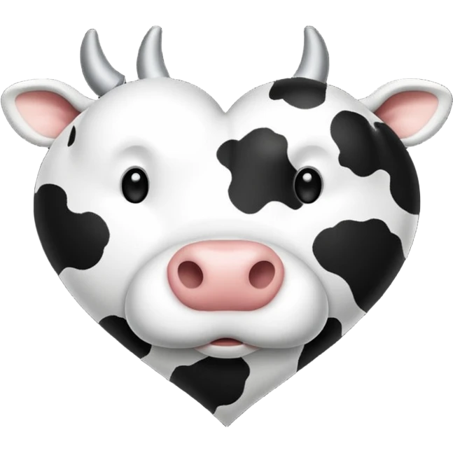 Cow print heart  emoji