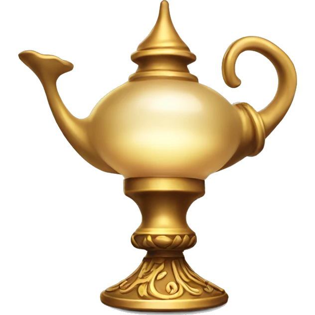 Genie lamp, with longer par to the left emoji