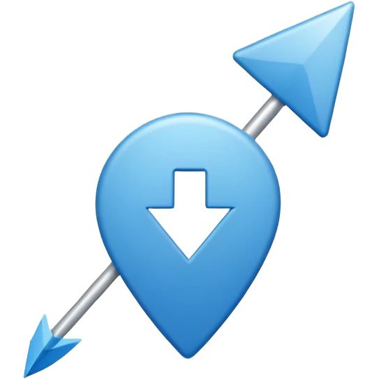 Blue mouse cursor emoji