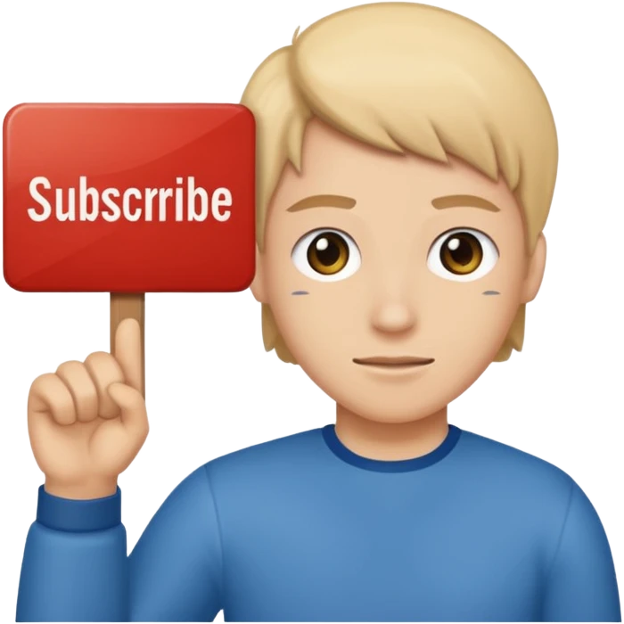 Somebody holding a sign say subscribe to Zylergaming emoji