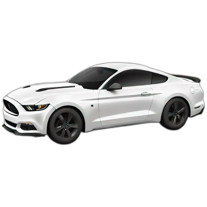 2017 White Mustang emoji