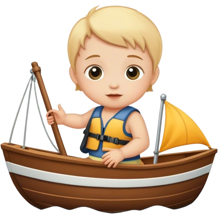 Un bébé sur un bateau  emoji