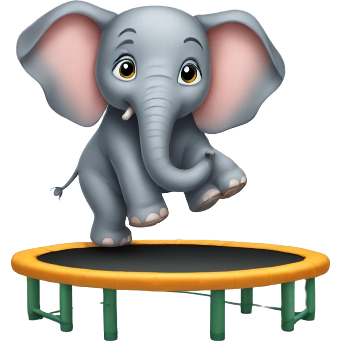 Elephant on a trampoline emoji