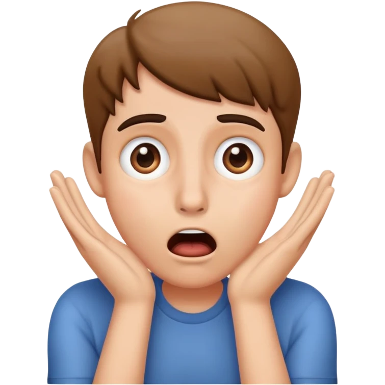 shocked face with hands on face emoji