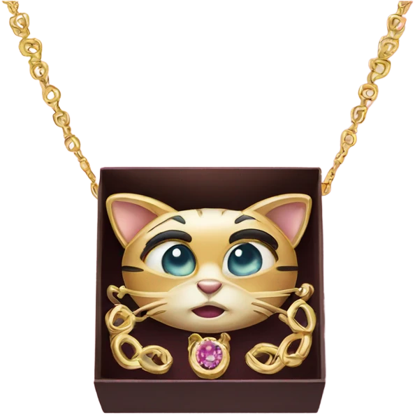 beautiful necklace in a box emoji