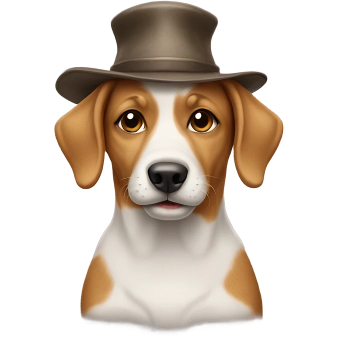 Dog wearing a hat emoji
