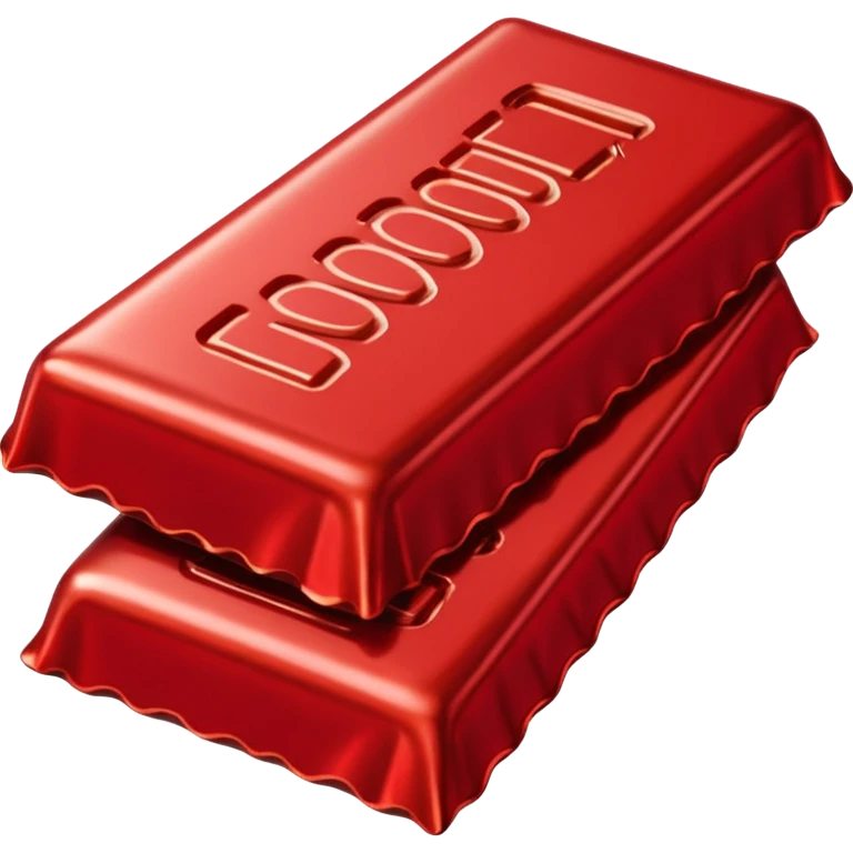 شيكولاته مغلفة بلون احمر اكن نصها مبين emoji