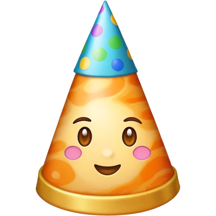 the planet jupiter with a party hat on emoji
