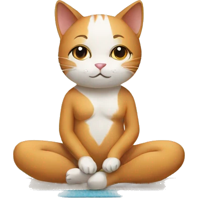 Yoga cat emoji