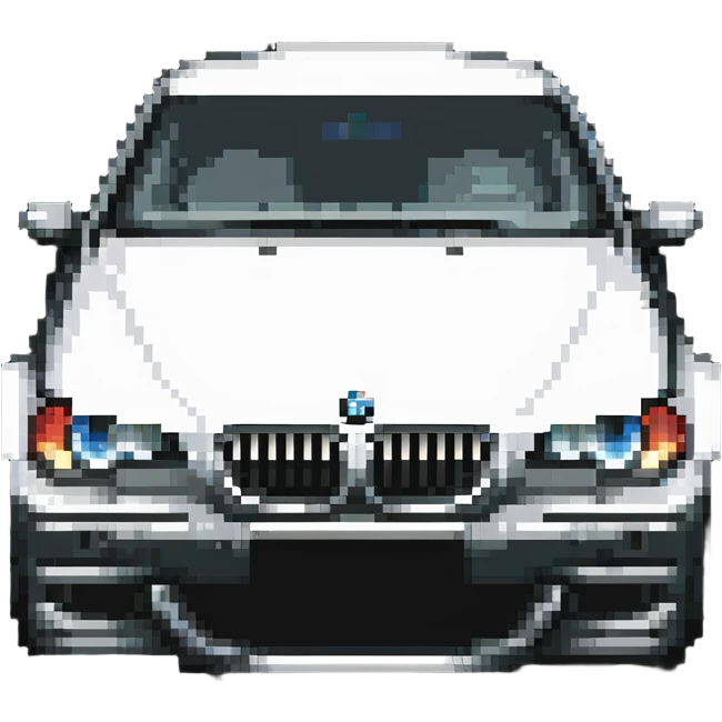 BMW car with kidney grille emoji