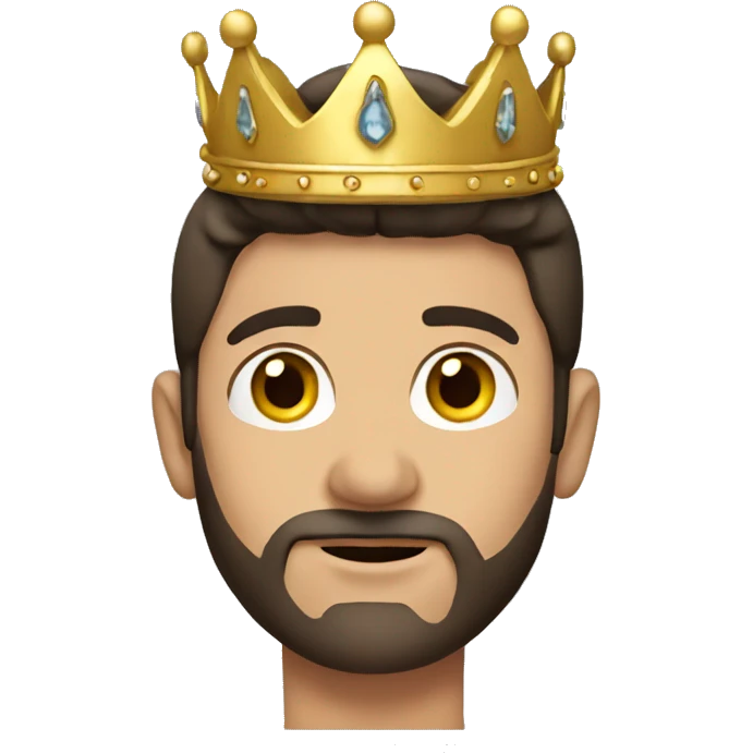 A brunette man with crown  emoji