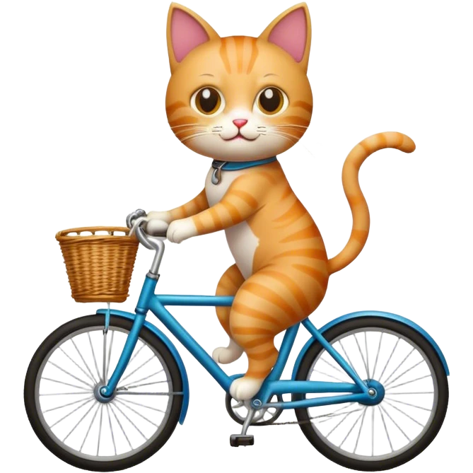 A cat riding a bicycle  emoji