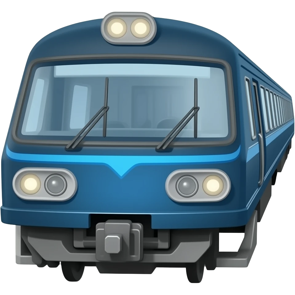 Blue passanger train emoji