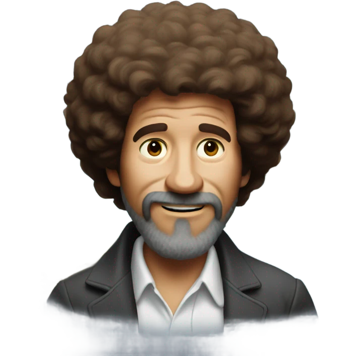 bob ross with painting emoji
