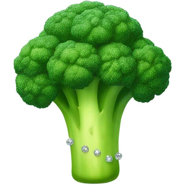 Broccoli wearing tiara emoji