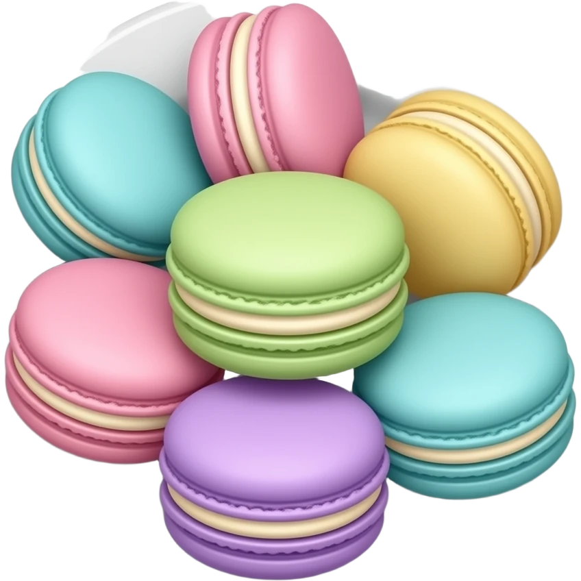 A macaroon plate a Barbie-inspired pastel barbie colour emoji
