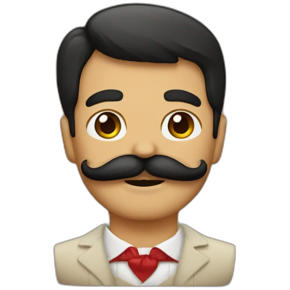 Mustachioed Mexican emoji
