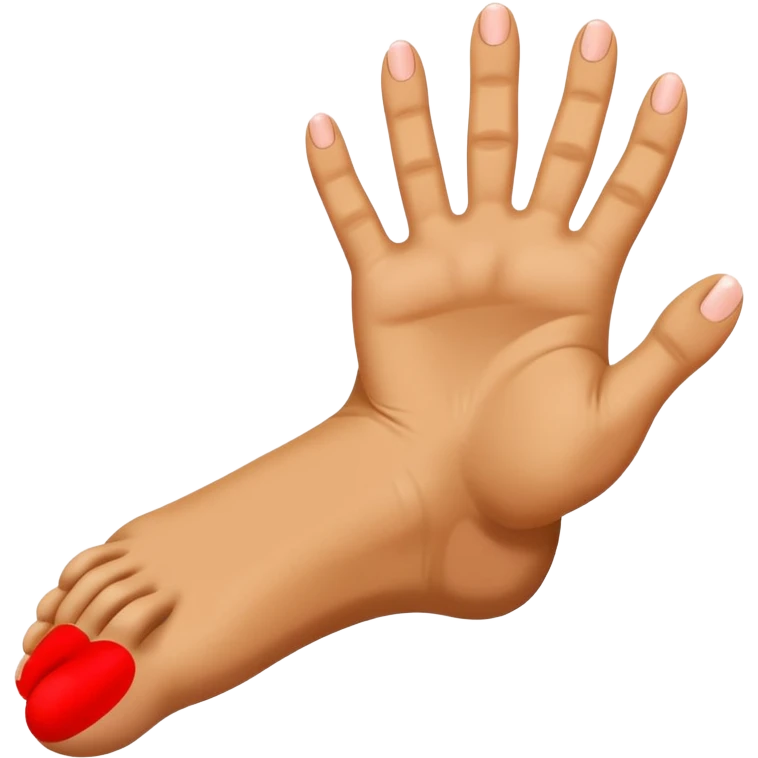 Foot high five emoji