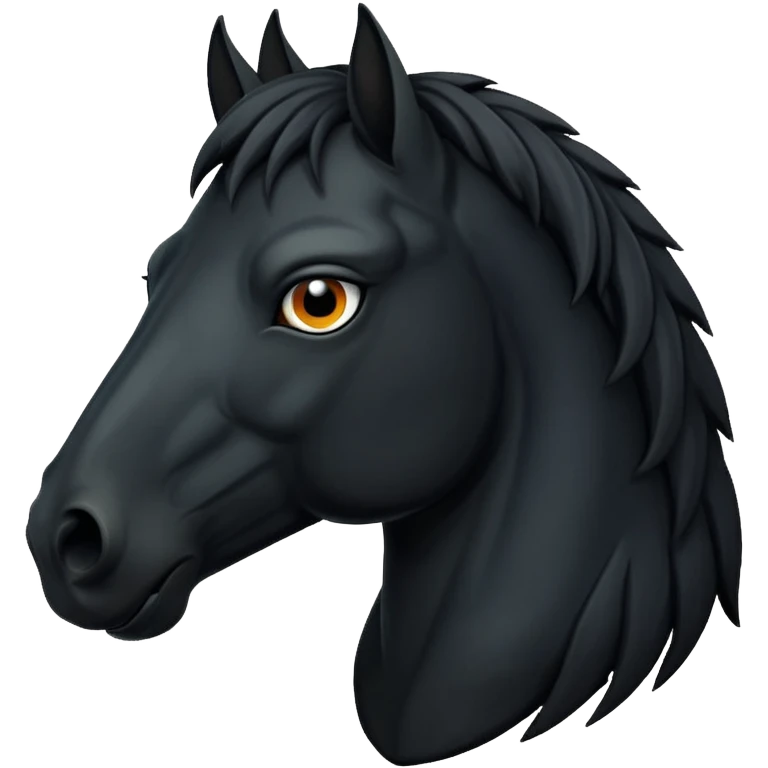 Angry black horse emoji