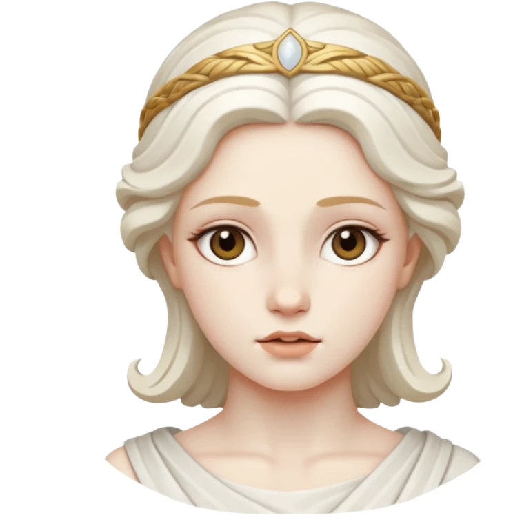 greek goddess sculpture face emoji