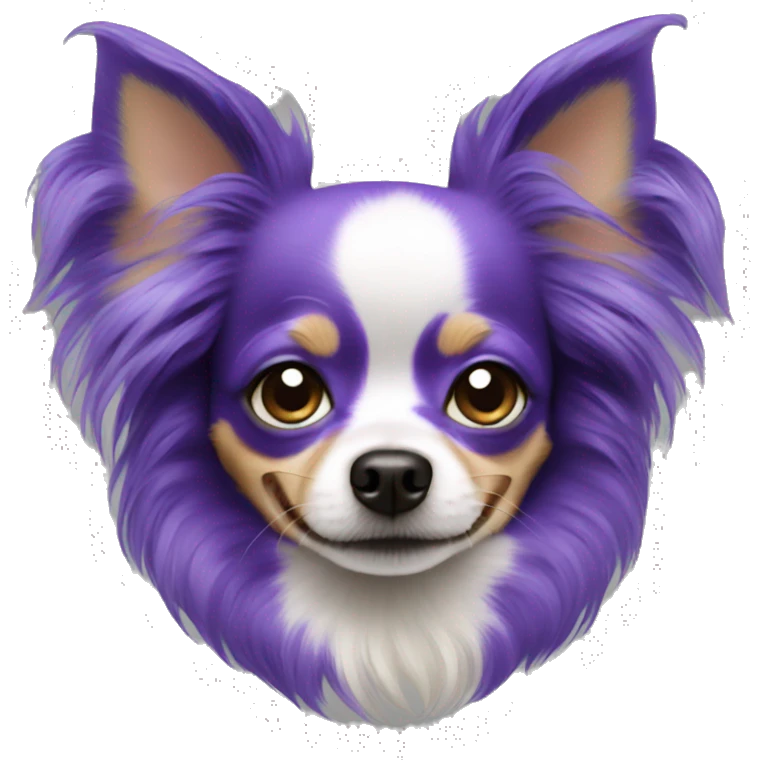 purple long-haired chihuahua face emoji