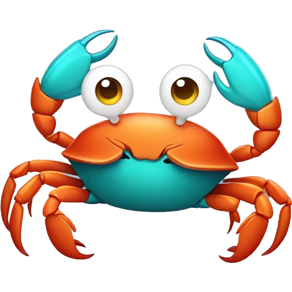 crab waving hellow emoji