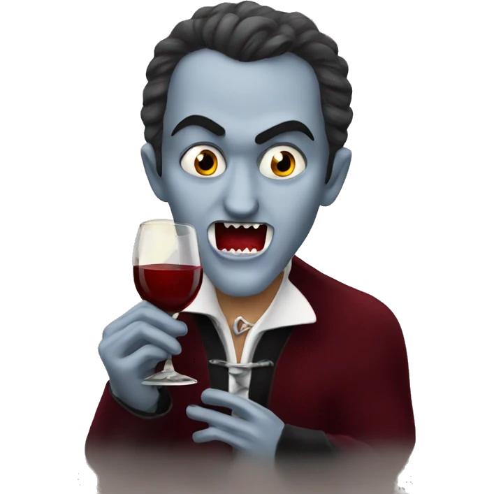 vampire drinking wine emoji