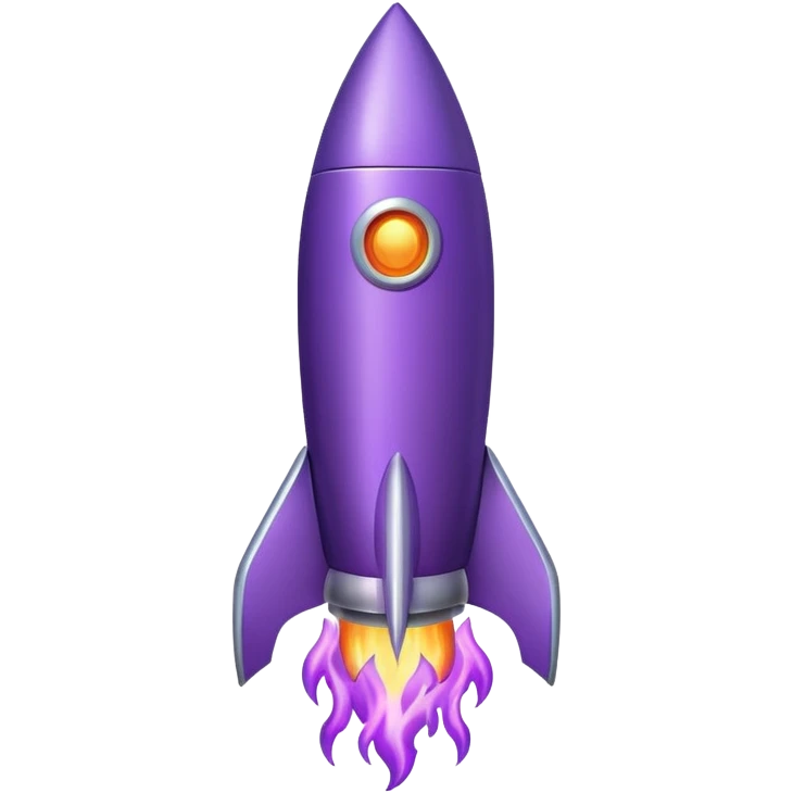purple rocket purple flame emoji