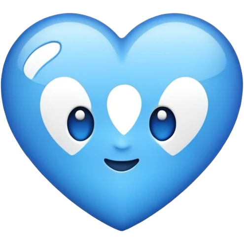 blue love emoji
