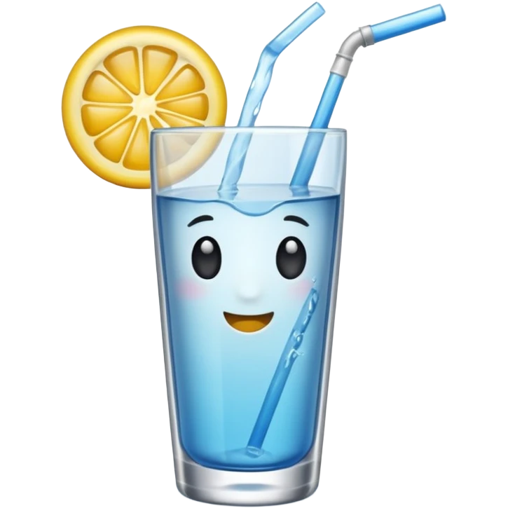 mach mir ein trinkglas voll mit wasser aber ohne gesicht emoji
