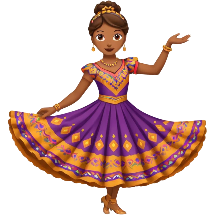 Folk dancer (twirl) emoji