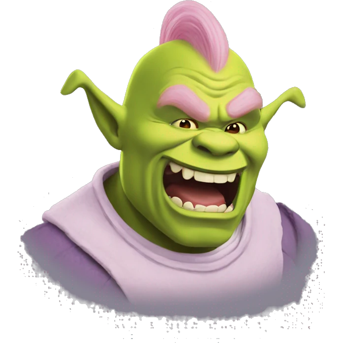 Shrek as majin boo emoji