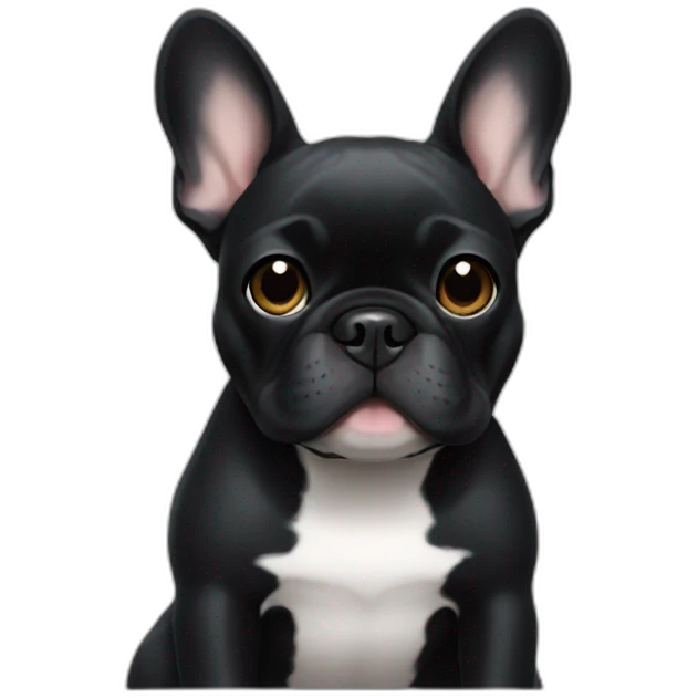 black french bulldog emoji