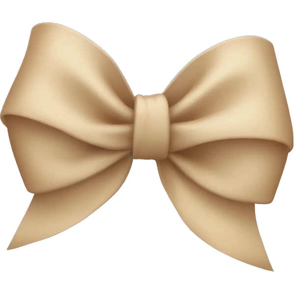 Beige bow emoji