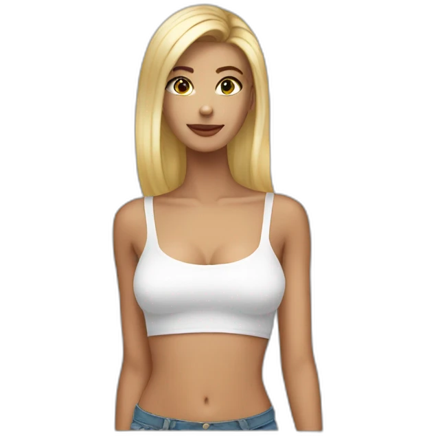Transparent crop top body emoji