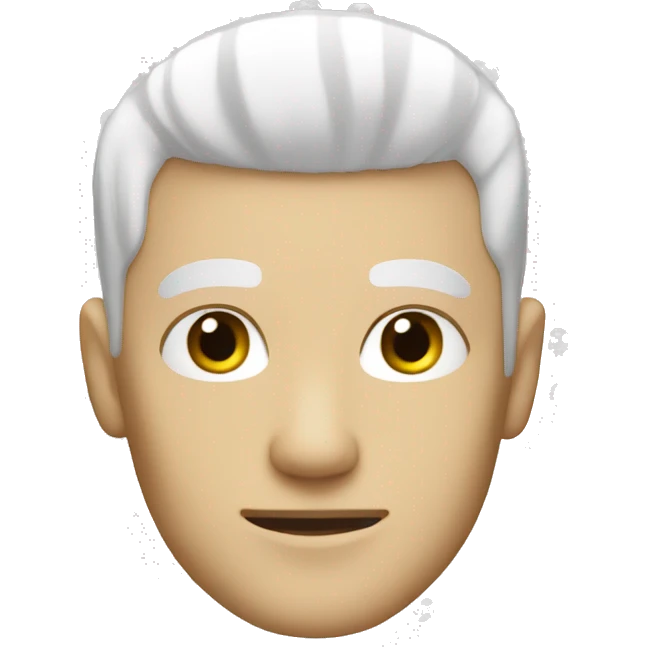 Bleach buzzed hair white man emoji