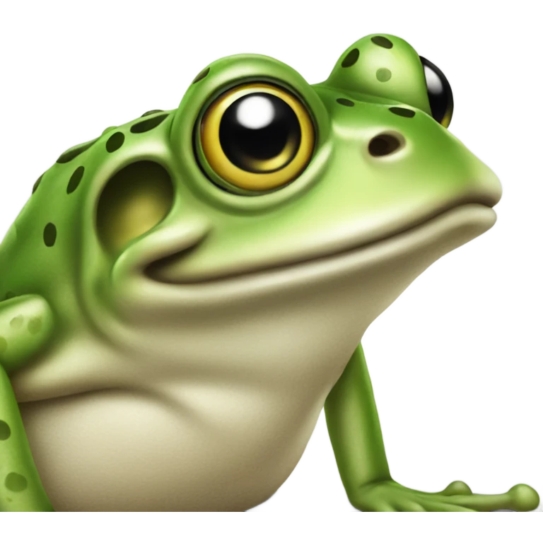 Frog actively croaking emoji