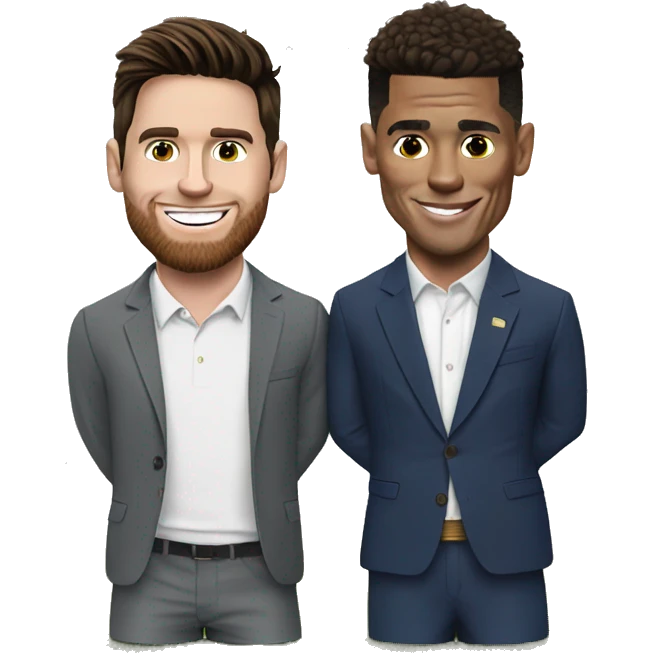 Messi con cristiano ronaldo emoji