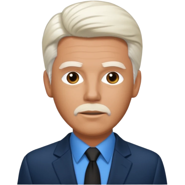 Michael McDonald with blue shirt, black suit jacket emoji