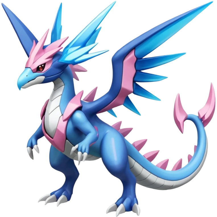 Futuristic Helioptile-Diancie-Kyurem-Dialga-Latios-Miraidon-Pokémon, full body emoji