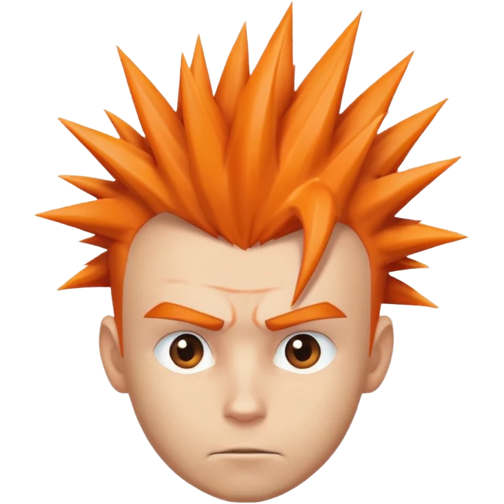 male head with a spiky light orange mohawk emoji