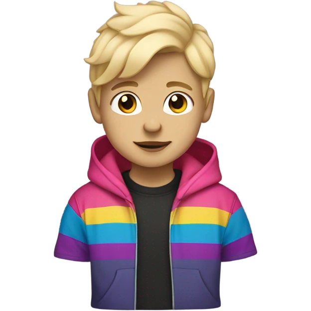 Blonde Boy with Bisexuell Hoodie emoji