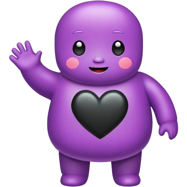 Tellytubby black heart emoji
