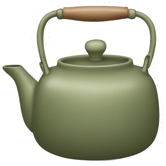 Khaki green teapot emoji