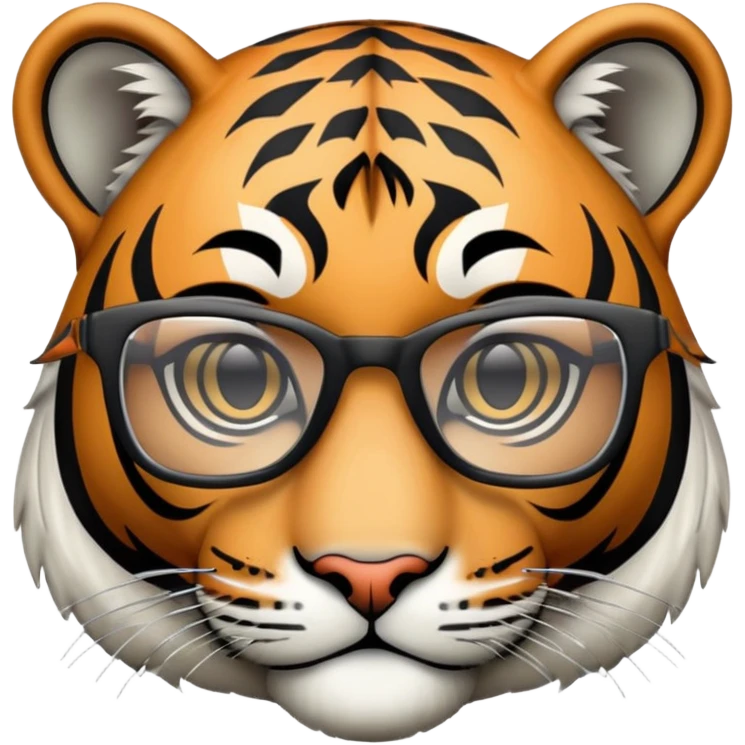 hacker tiger face with binary code and matrix background wearing glasses for Twitch emote emoji